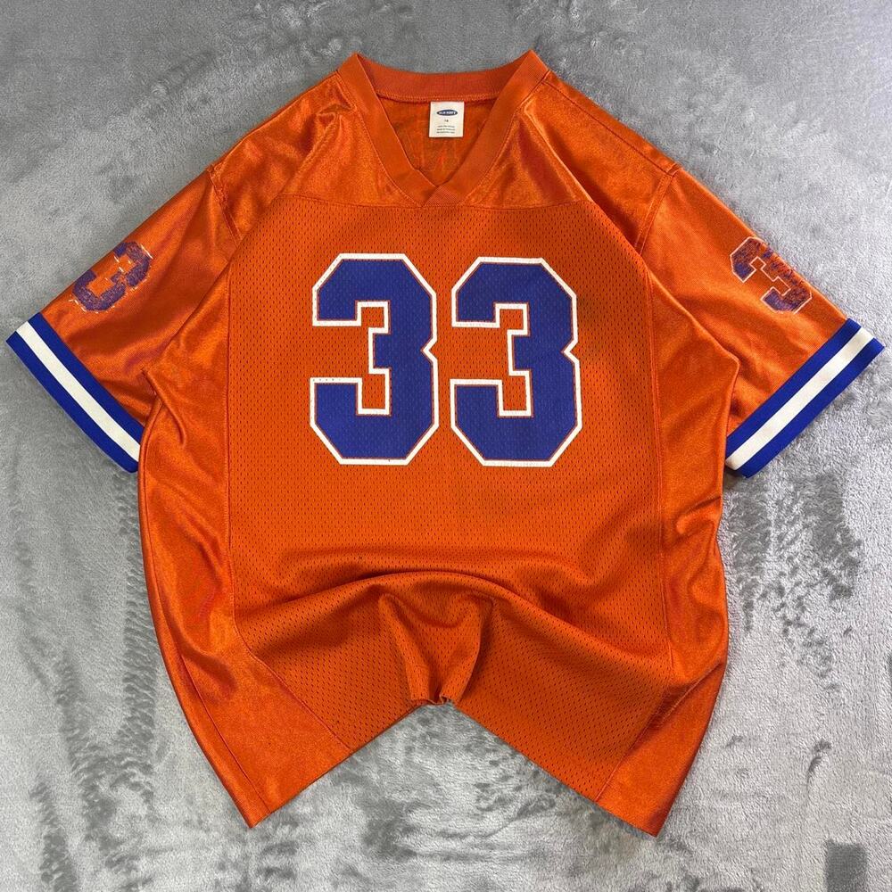 Old Navy Orange Football Denver Broncos Throwback Jersey 33 Size Mens S